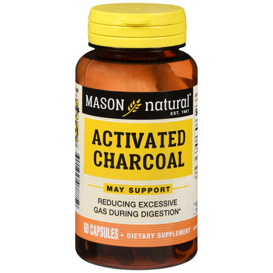 Mason Natural Activated Vegetable Charcoal 260 Mg Digestive Aid Capsules 60 Health & Beauty Pasteur Pharmacy