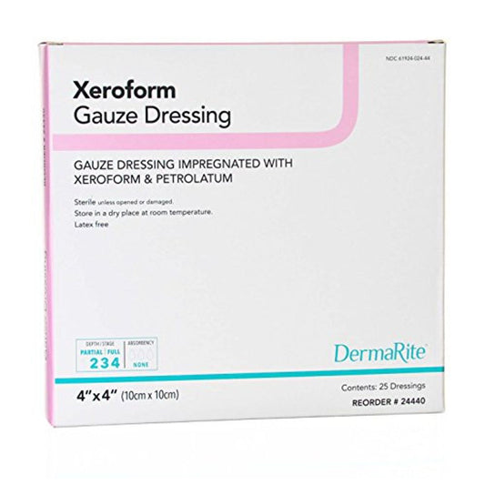Xeroform Petrolatum Impregnated Dressing 4 X 4 Square Gauze 24440 Medical Tape & Bandages Pasteur Pharmacy