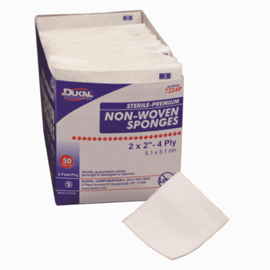Dukal Corp 4 PLY 2X2 Sterile Gauze Sponge 50x2 Sponges & Scouring Pads Pasteur Pharmacy