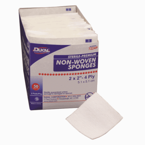 Dukal Corp 6 Pl 2x2 Sterile IV Gauze Sponge Plaster Gauze Pasteur Pharmacy