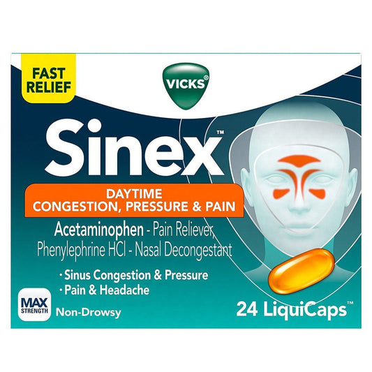 Vicks Sinex Severe Sinus Pressure, Pain, Congestion LiquiCaps Health & Beauty Pasteur Pharmacy