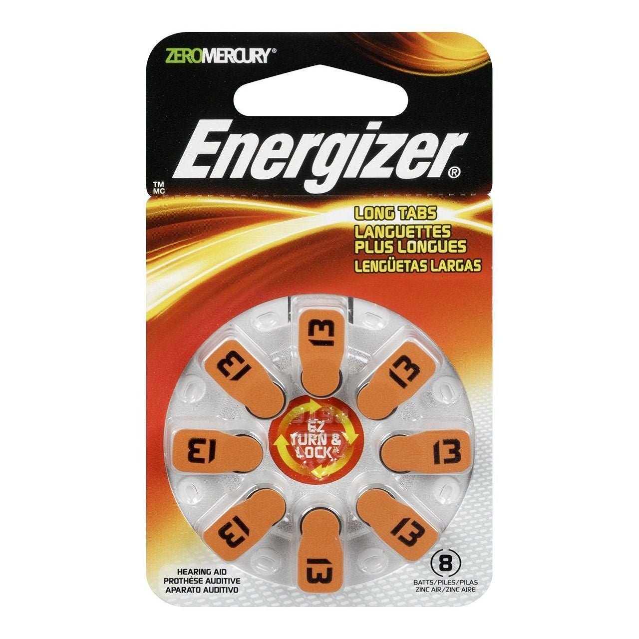 Energizer Hearing Aid Batteries Size 13, Orange Tab Batteries Pasteur Pharmacy