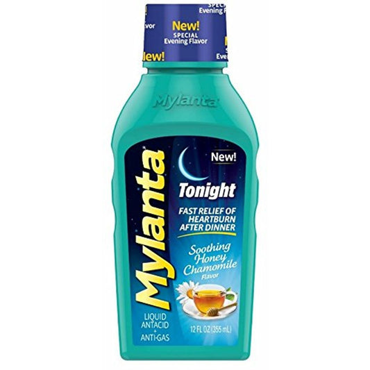 Mylanta Tonight Soothing Honey Chamomile Flavor Liquid Antacid + Anti Gas 12 Fl Oz Health & Beauty Pasteur Pharmacy