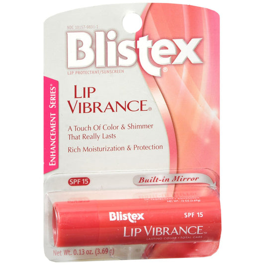 Blistex Lip Vibrance Tinted Lip Balm with SPF 15, Shimmering Color & Built-in Mirror, 0.13 oz Stick Lip Balms & Treatments Pasteur Pharmacy