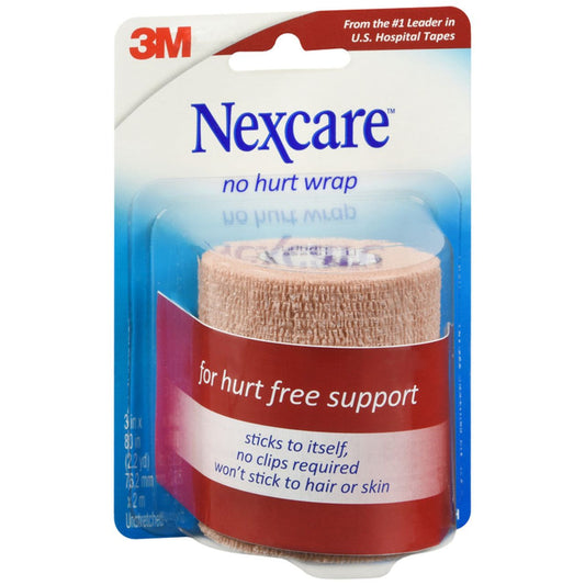 Nexcare No Hurt Wrap, Unstretched, 3 Inch First Aid Pasteur Pharmacy