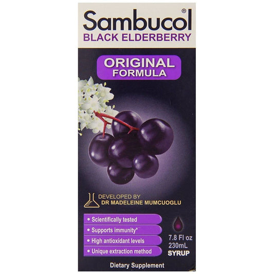 Sambucol Syrup Black Elderberry 7.8 Fl Oz Vitamins & Supplements Pasteur Pharmacy