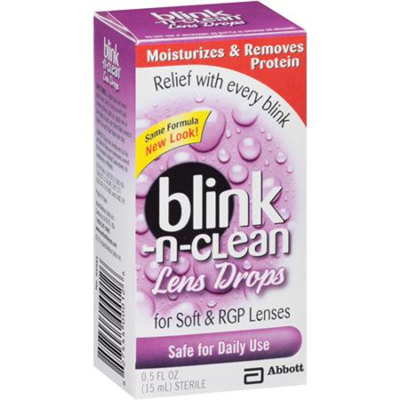 Blink-N-Clean Lens Drops, Lubricating & Cleaning Eye Drops for Contacts, 0.5 fl oz Eye Drops & Lubricants Pasteur Pharmacy