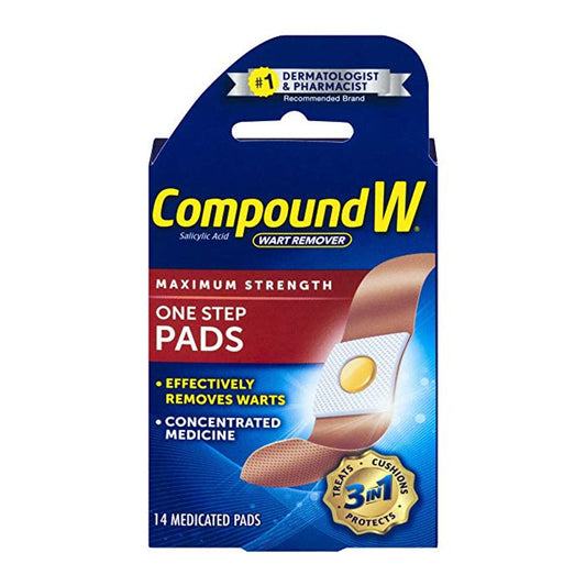 Compound W Wart Remover, Maximum Strength, One Step Pads Wart Removers Pasteur Pharmacy