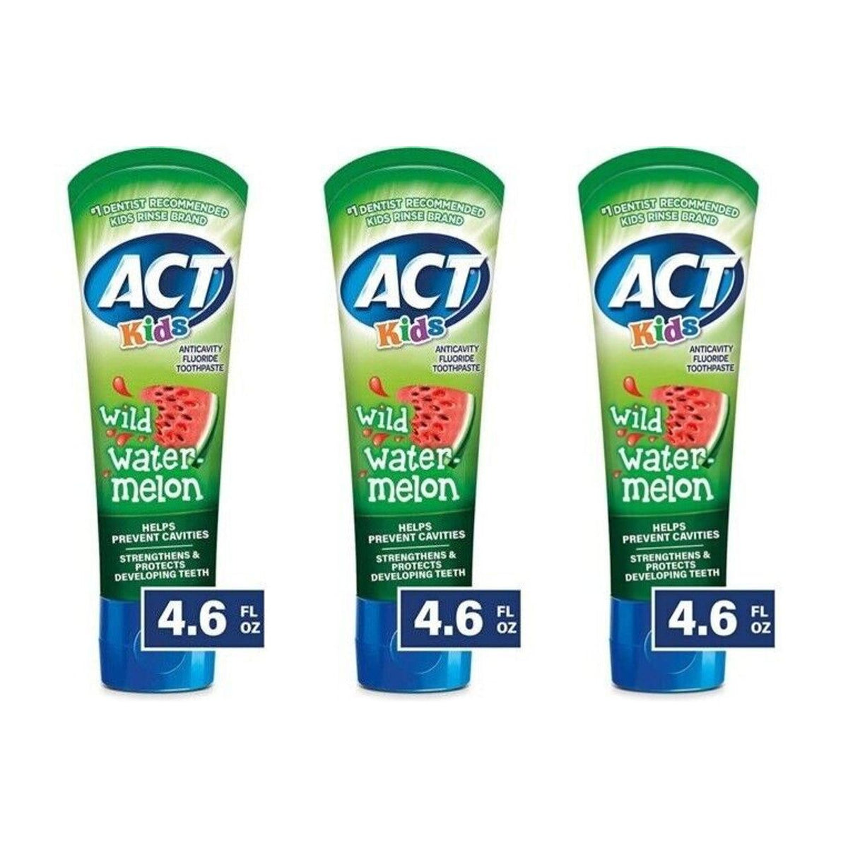Act Kids Anticavity Fluoride Toothpaste Wild Watermelon, 4.6 Oz