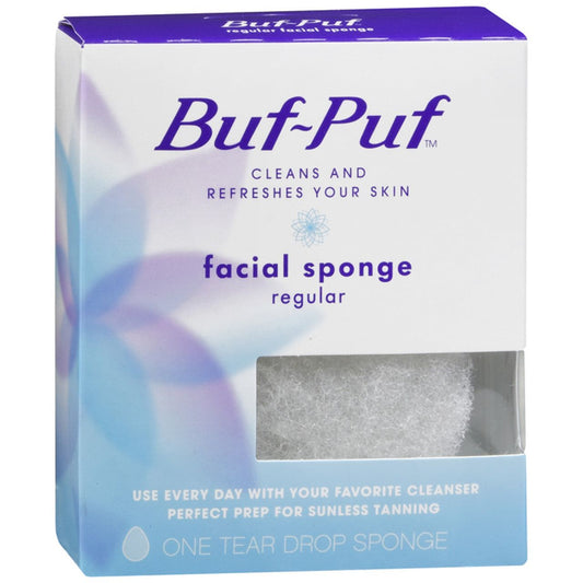 Buf-Puf Regular Facial Sponge, Deep Cleansing & Exfoliating Sponge for Normal to Oily Skin, 1 Count Skin Care Pasteur Pharmacy