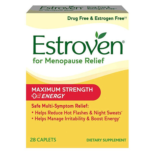 Estroven Caplets Maximum Strength Menopause Relief + Stress 28 ct Vitamins & Supplements Pasteur Pharmacy