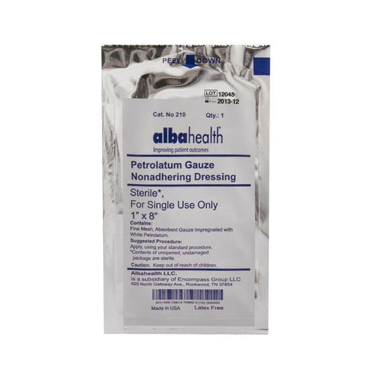 Alba health Petroleum Gauze Nonadhering Wound Dressing 1"x18" First Aid Pasteur Pharmacy