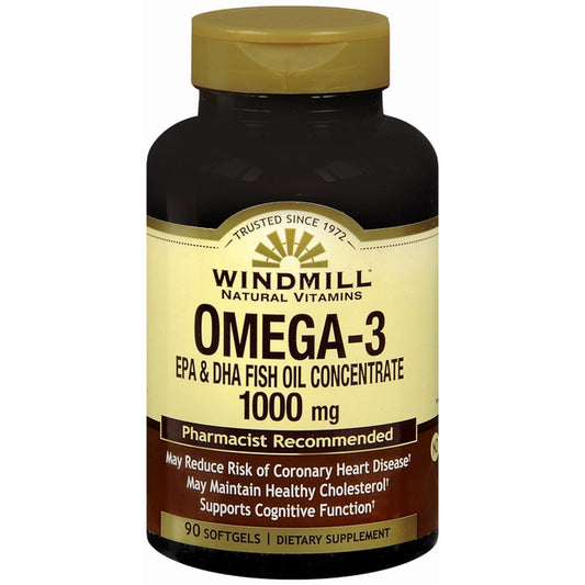 Windmill Natural Omega III EPA + DHA, 1000 Mg, Softgels Vitamins & Supplements Pasteur Pharmacy