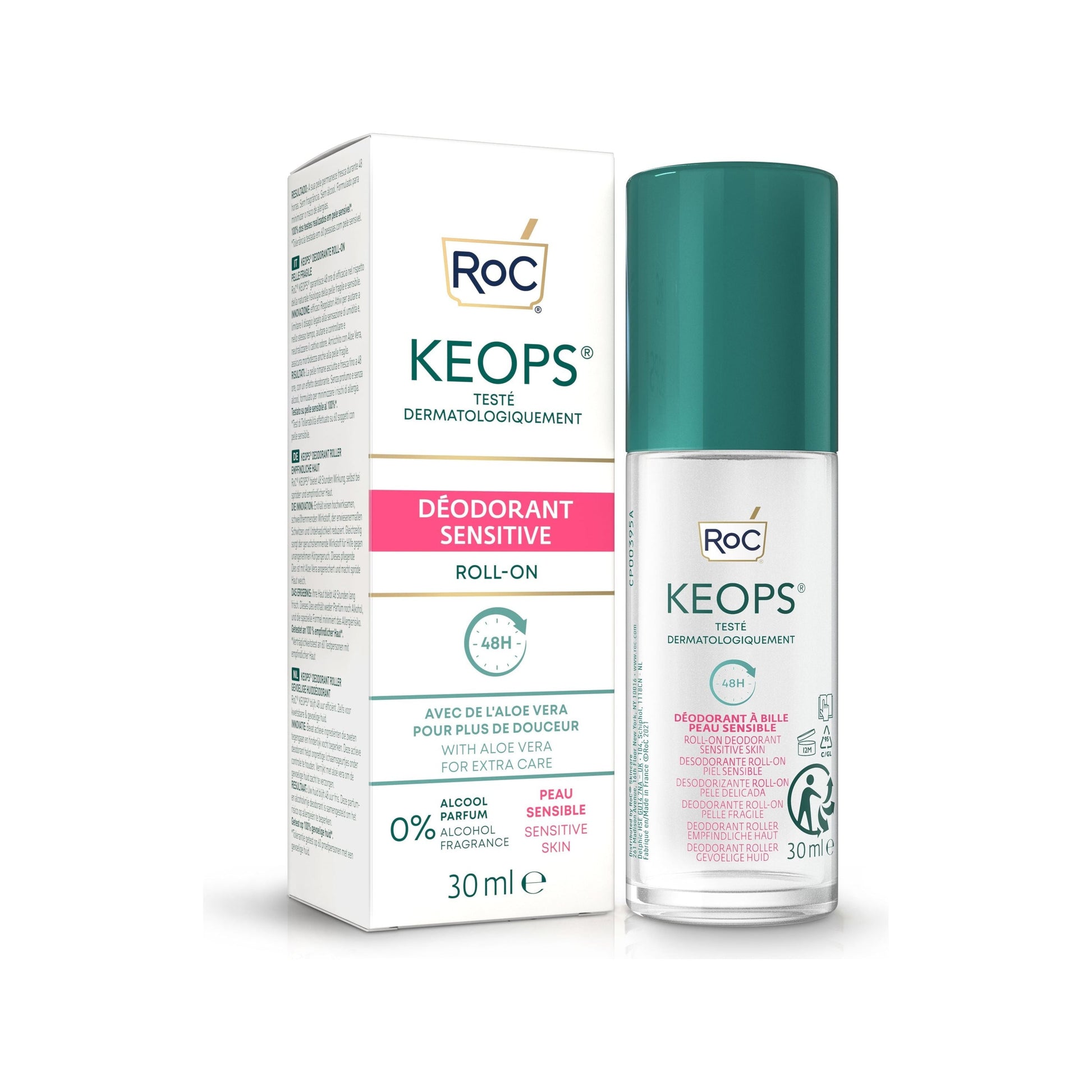 Roc Keops Sensitive Deodorant Roll-on 30ml / 1 Oz Deodorant Pasteur Pharmacy
