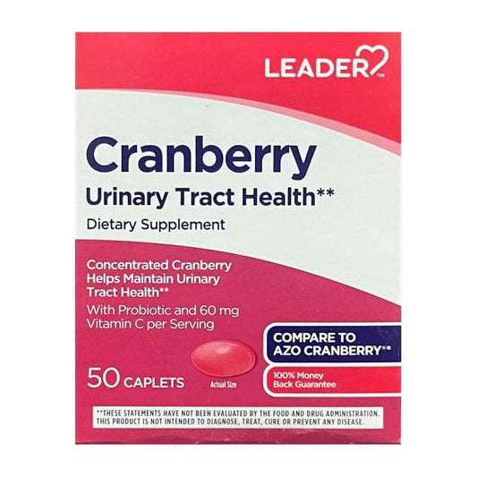 Leader Concentrated Cranberry Caplets 50Ct Medicine & Drugs Pasteur Pharmacy