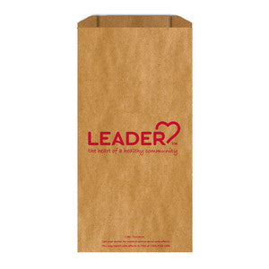 Leader(TM) Recycled Paper RX Bag Brown5X2X10 1000 CT Household Storage Bags Pasteur Pharmacy