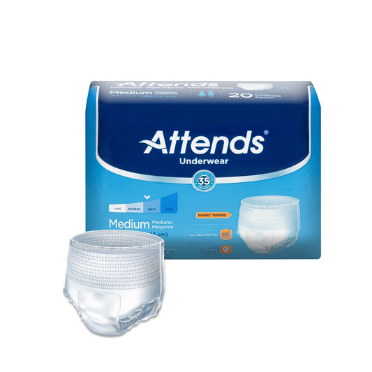 Attends White Medium Adult Moderate Absorbent Underwear Underwear Pasteur Pharmacy