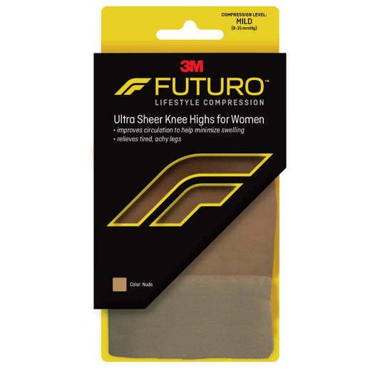 Futuro Energizing Ultra Sheer Knee Highs For Women Medium Nude Mild Hosiery Pasteur Pharmacy