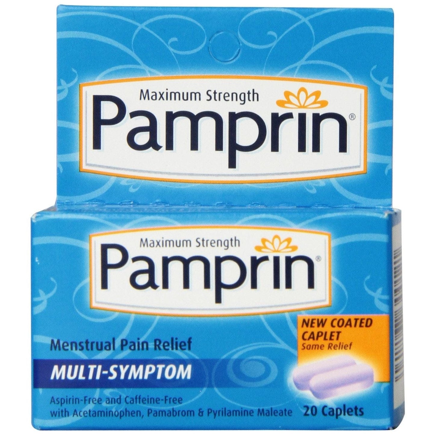 Pamprin Maximum Strength,Multi-Symptom Menstrual Pain Relief 20 Caplets Health & Beauty Pasteur Pharmacy