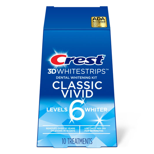 Crest® 3D White™ Classic Vivid Whitestrips – Dental Whitening Kit (10 Treatments) Health & Beauty Pasteur Pharmacy