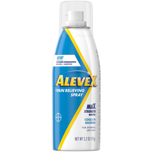 AleveX Pain Relieving Spray, Max Strength, Menthol 3.2 Oz Medicine & Drugs Pasteur Pharmacy Default Title
