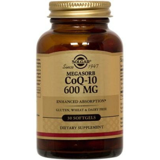 Solgar CoQ-10, 600 Mg, Megasorb, 30 Softgels Vitamins & Supplements Pasteur Pharmacy