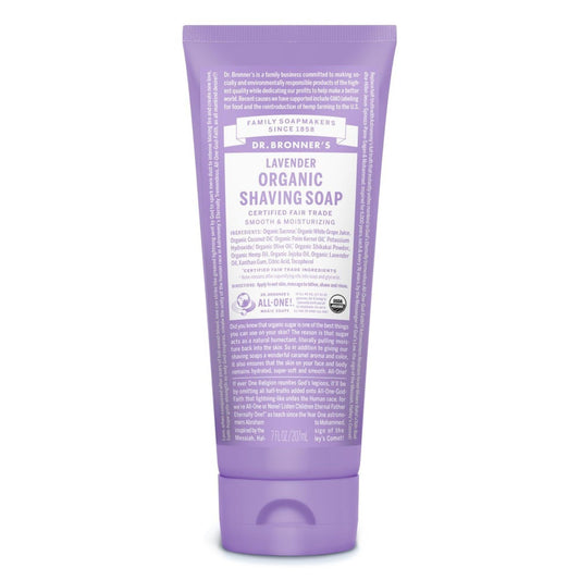 Dr. Bronner's Organic Shaving Soap Lavender 7 Oz Gel