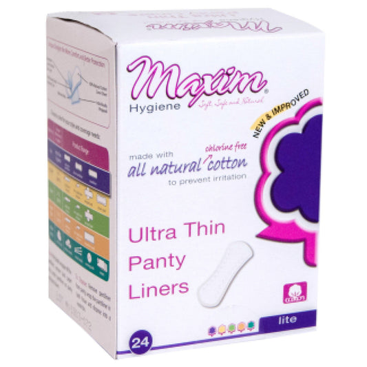 Maxim Hygiene Products Natural Cotton Ultra Thin Pantiliners – 24 Count Personal Care Pasteur Pharmacy