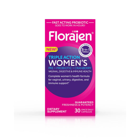 Florajen Triple Action Womens Probiotic 30 Capsules Vitamins & Supplements Pasteur Pharmacy