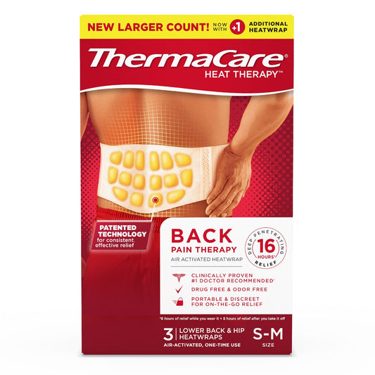 ThermaCare Heatwraps, Lower Back & Hip, S-M Size Hot & Cold Therapies Pasteur Pharmacy