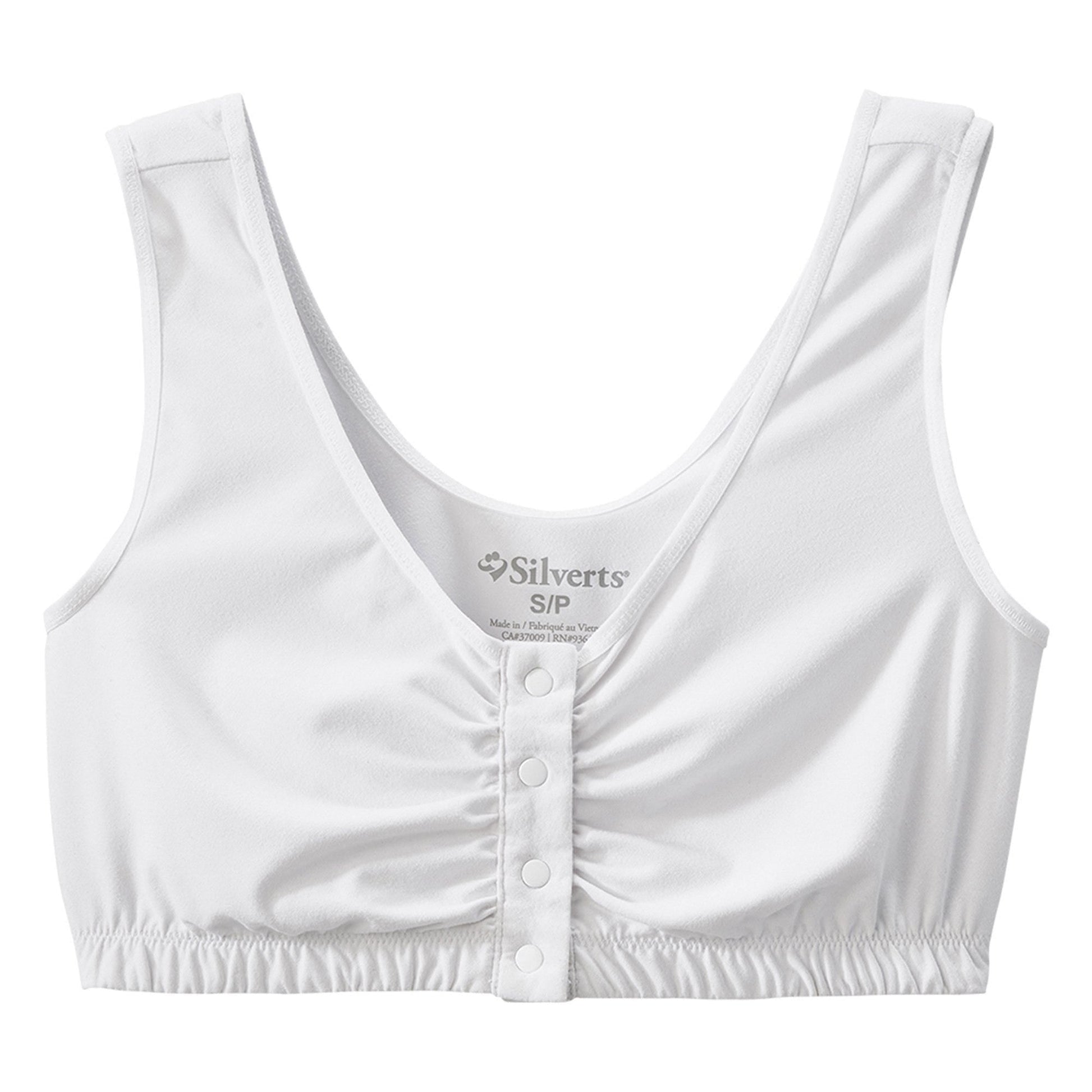 Silverts Adaptive Front Closure Bra - White, Medium Bras Pasteur Pharmacy