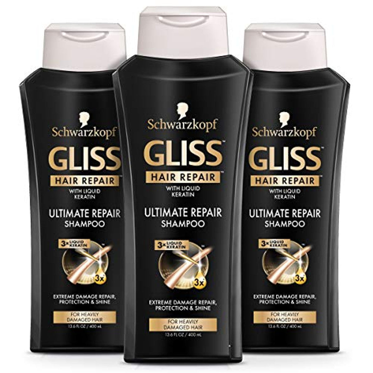 Gliss Hair Repair Shampoo, Ultimate Repair, 13.6 Ounce