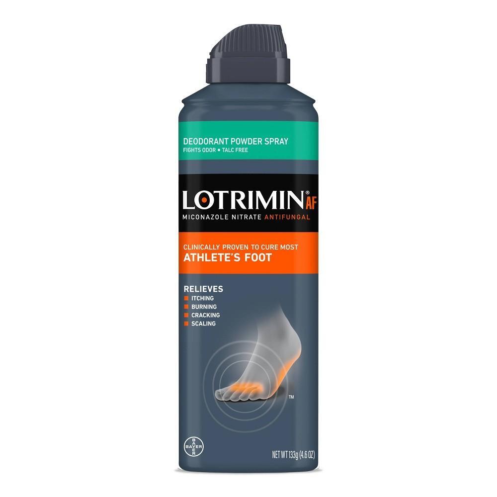 Lotrimin Deodorant Powder Spray, Miconazole Nitrate Antifungal, Athlete's Foot, 4.6 Oz Foot Care Pasteur Pharmacy