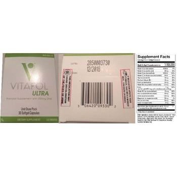 Vitafol® Ultra Prenatal Supplement – 30 Softgels (5x6 Unit Pack) Science & Laboratory Pasteur Pharmacy