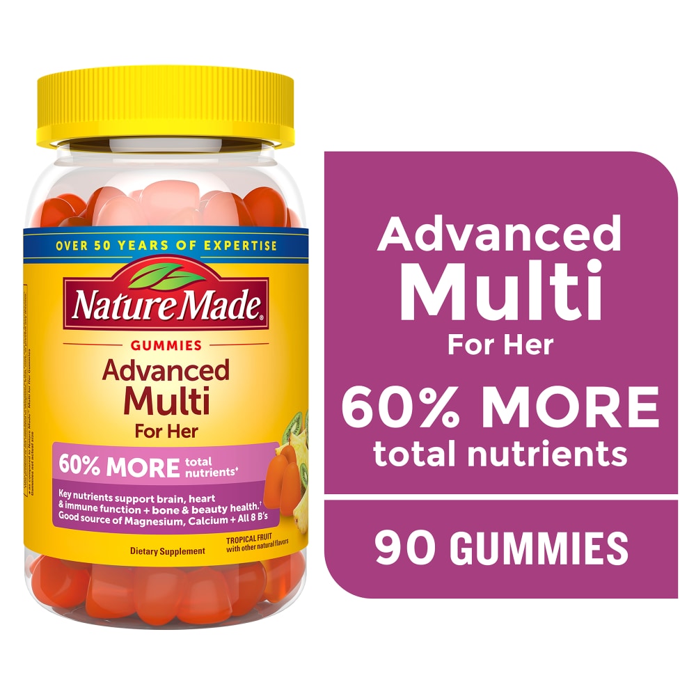 Nature Made Multivitamin Gummies For Her Tropical Fruit Vitamins & Supplements Pasteur Pharmacy