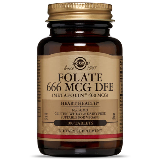 Solgar Folate, 1,000 Mcg, 120 Tablets Vitamins & Supplements Pasteur Pharmacy