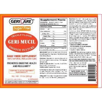 Geri-Care Geri-Mucil Sugar Free Orange Flavor Sugar & Sweeteners Pasteur Pharmacy