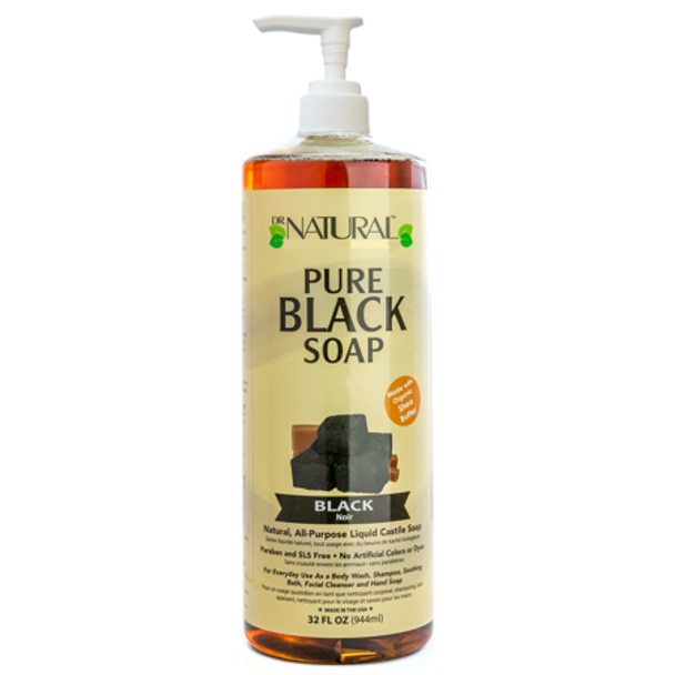 Dr. Natural Pure Castile Liquid Black Soap - 32 Fl Oz Vitamins & Supplements Pasteur Pharmacy
