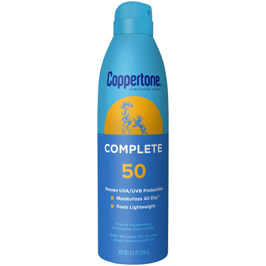 Coppertone Complete Sunscreen Spray - SPF 50 - 5.5oz Sunscreen Pasteur Pharmacy