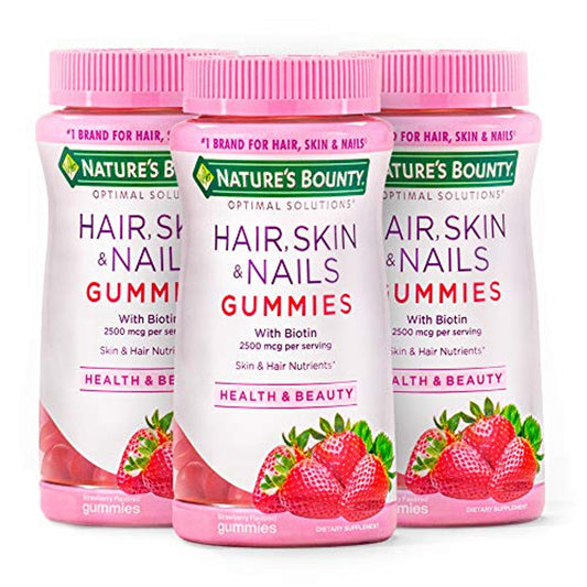 Nature's Bounty® Hair, Skin & Nails with Biotin Strawberry Gummy, 80 EA