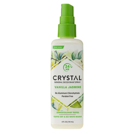 Crystal Body Deodorant Mineral Spray, Vanilla Jasmine 4 Oz Deodorant Pasteur Pharmacy