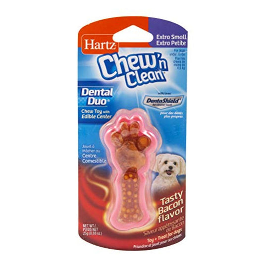 Hartz Chew'n Clean Extra Small Tasty Bacon Flavor Chewy Toy 25 G Toys Pasteur Pharmacy