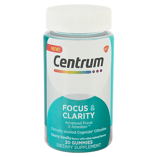 Centrum Focus And Clarity Supplement Gummies, 250 Mg, Cognizin Citicol ...
