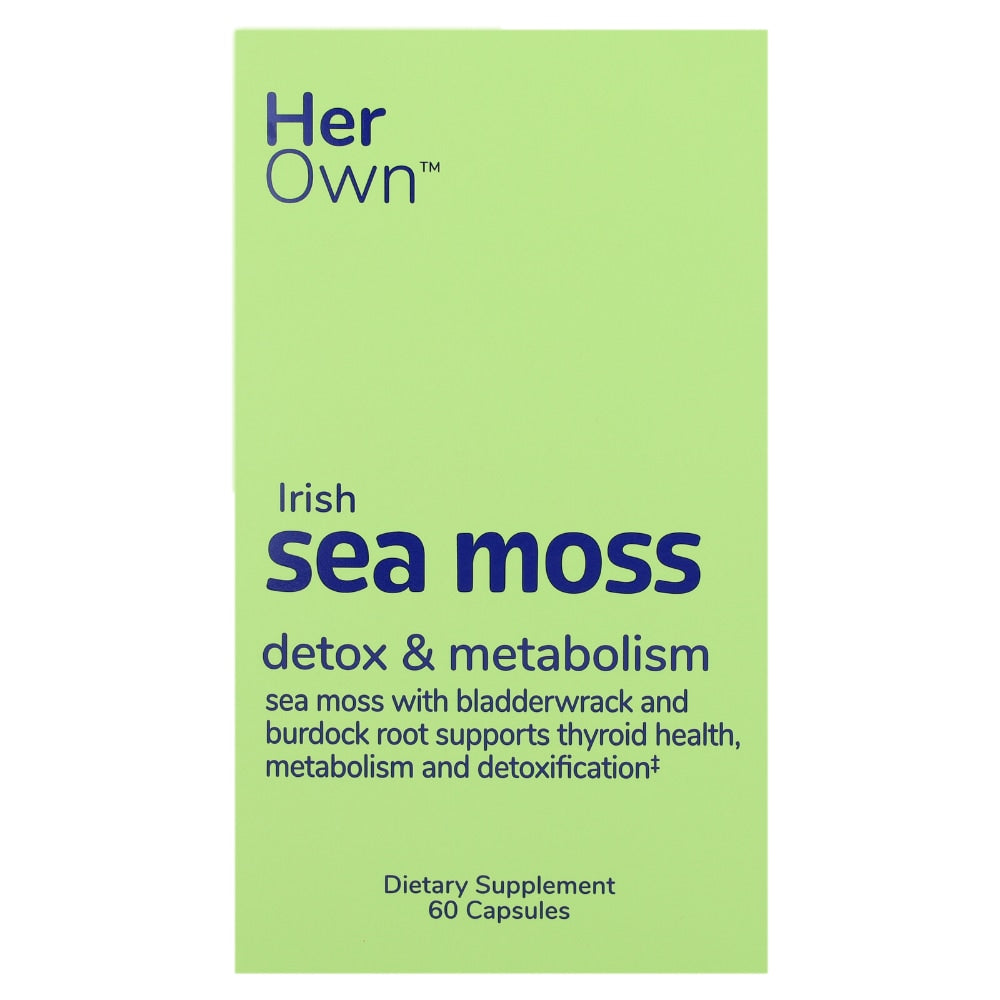 Her Own Irish Sea Moss – 60 Capsules – Raw Organic Sea Moss for Immune Support, Thyroid Health & Radiant Skin Vitamins & Supplements Pasteur Pharmacy