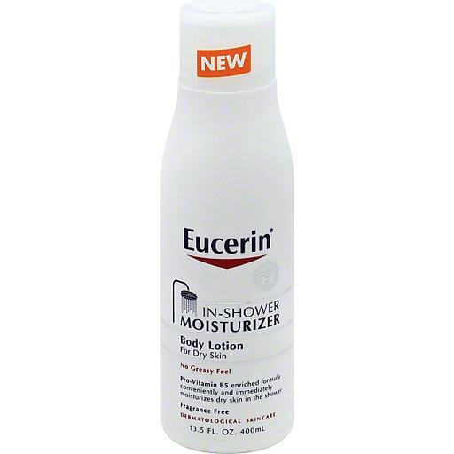 Eucerin In-Shower Moisturizer Body Lotion For Dry Skin, Fragrance Free 13.5 Oz