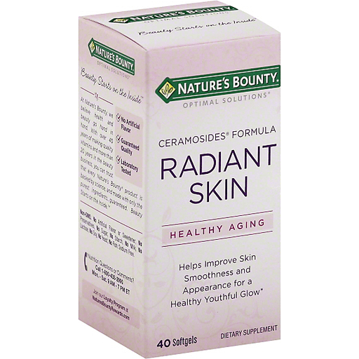 Nature's Bounty Optimal Solutions Radiant Skin, Ceramosides Formula, Softgels Vitamins & Supplements Pasteur Pharmacy