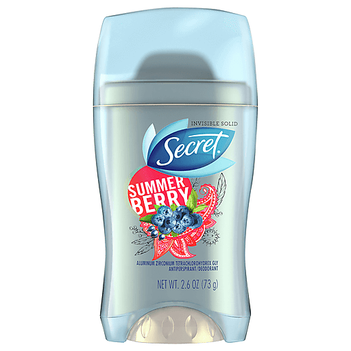 Secret Fresh Antiperspirant Deodorant Invisible Solid, Summer Berry, 2.6 Oz Deodorant Pasteur Pharmacy