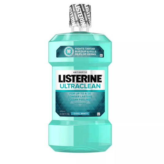 Listerine Ultraclean Cool Mint Antiseptic Mouthwash Oral Care - 1.5 L Mouthwash Pasteur Pharmacy