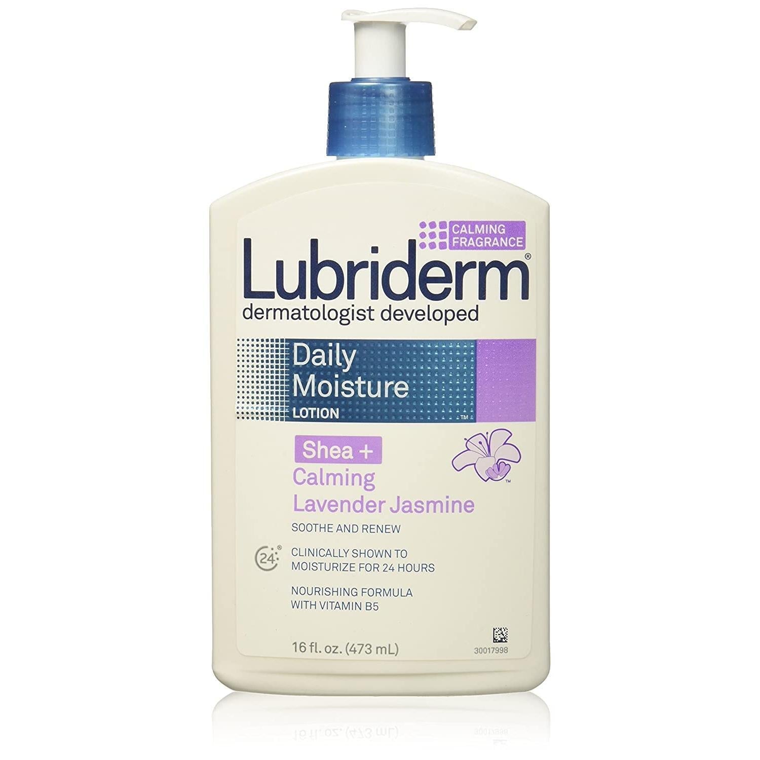 Lubriderm Daily Moisture Lotion For Dry Skin, Enriched With Nourishing Shea Butter, Vitamin B5, And Calming Lavender Jasmine, Non-Greasy 16 Fl. Oz Lotion & Moisturizer Pasteur Pharmacy