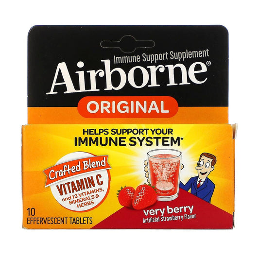 Airborne® Immune Support – Original Effervescent Tablets - Very Berry Flavor Vitamins & Supplements Pasteur Pharmacy